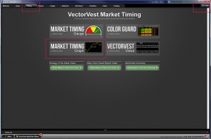 Timing tab, Market Timing Graph and Tools tab.