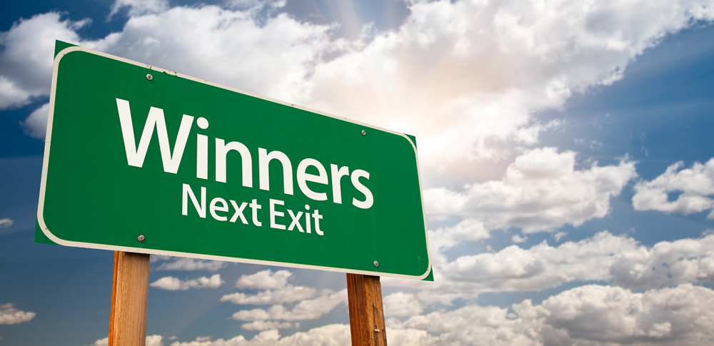 Winners Next Exit sign