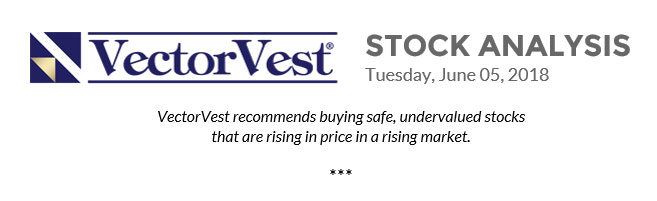 VectorVest Stock Analysis June 5, 2018